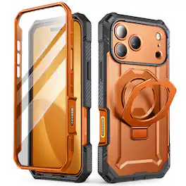 SUPCASE - UB Grip Pro MagSafe Case for iPhone 17 Pro Max – Sleek Protection + HD Tempered Glass Screen Guard - Coral