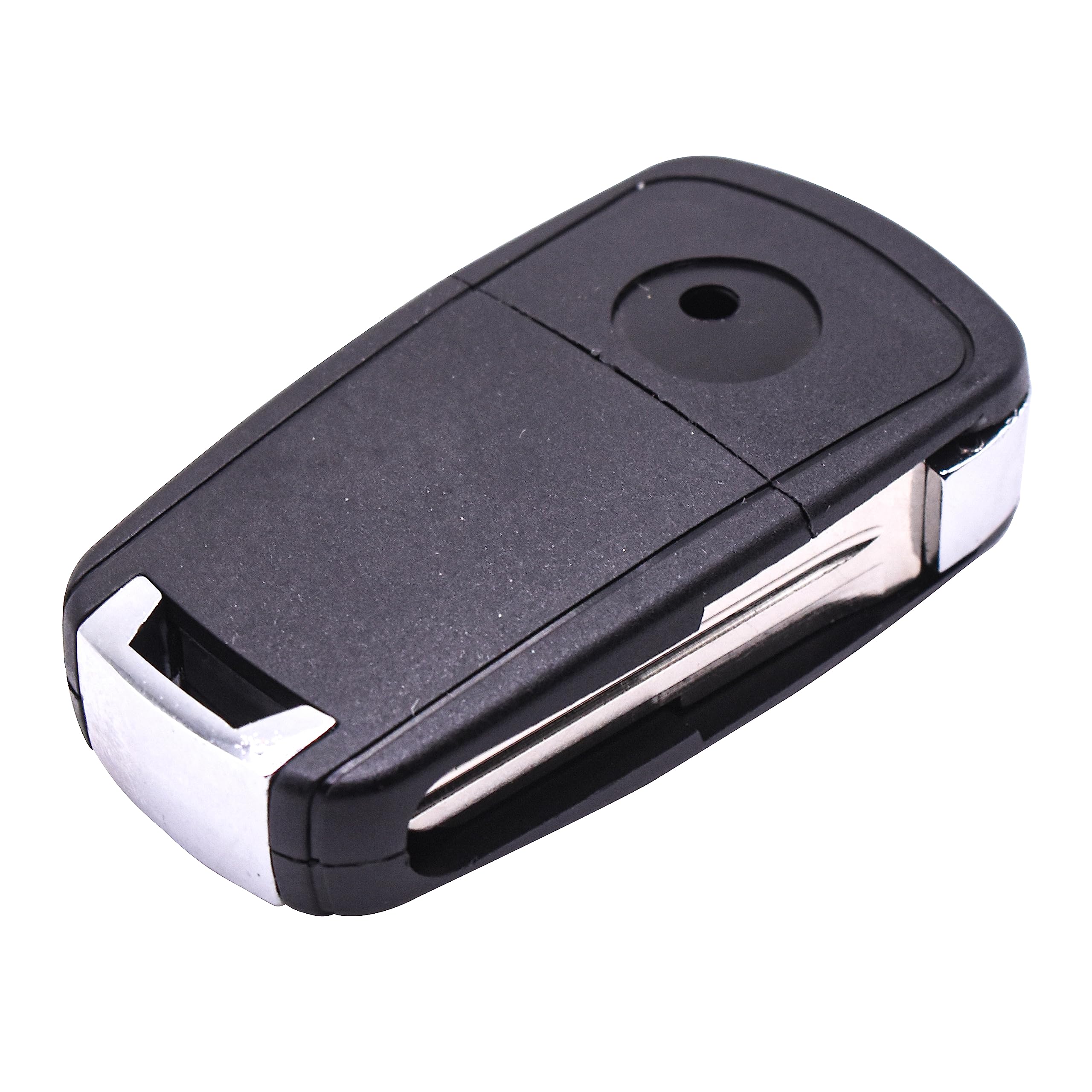 Alt View 3. HQRP - Flip Folding Key Fob Shell Case 3-Button with Uncut Blade for Chevrolet Spark 2013-2016 - Black.