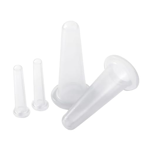 Front. Vulpecula Spade - 4Pcs Transparent Massage Cupping Set Silicone Mini Facial Cups Face Massager Helper Skin Care Neck Back Eyes Massaging.
