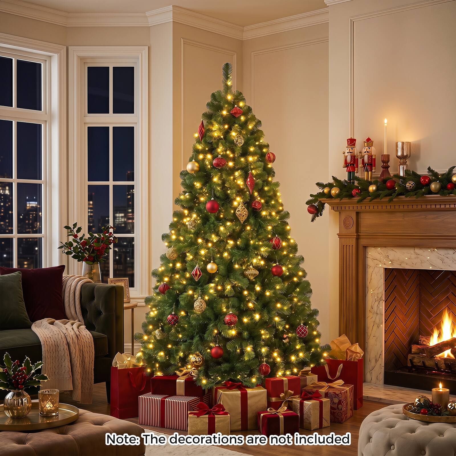Note: The decorations are not included