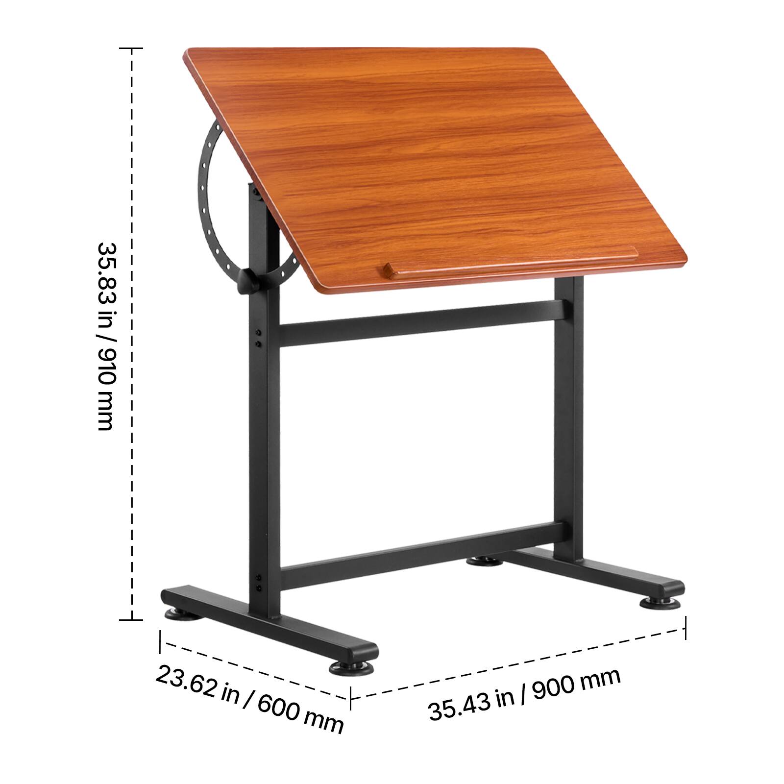 VEVOR Drafting Table, Adjustable 0°–90° Tilt Drawing Desk