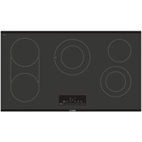 Bosch - 800 Series 36" Built-In Electric Cooktop with 5 elements - Black - Front_Zoom