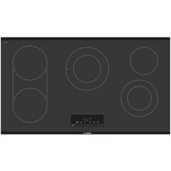 Bosch - 800 Series 36" Built-In Electric Cooktop with 5 elements - Black - Front_Zoom