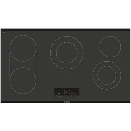 Bosch - 800 Series 36" Built-In Electric Cooktop with 5 elements - Black