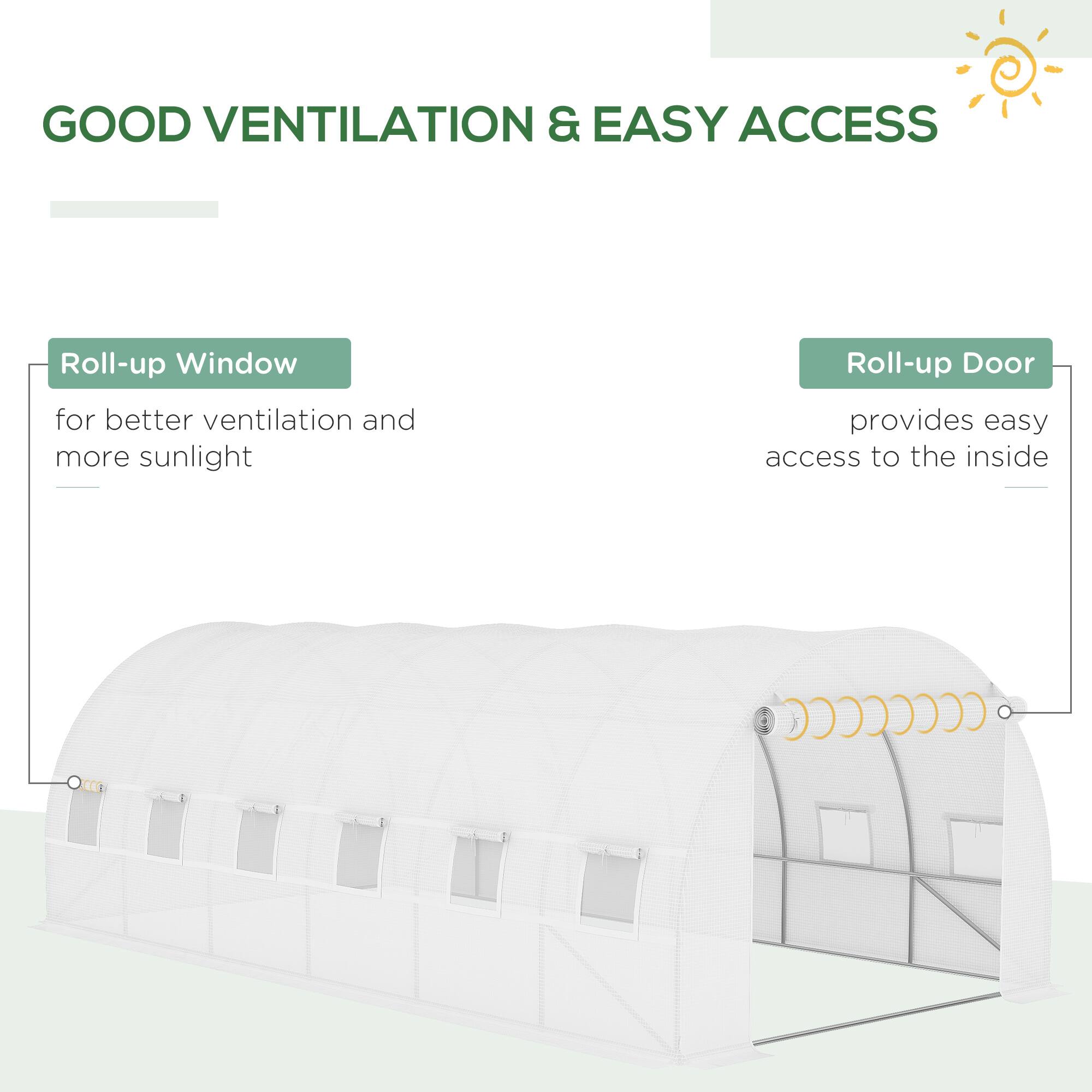 GOOD VENTILATION & EASY ACCESS
Roll-up Window for better ventilation and more sunlight
Roll-up Door provides easy access to the inside