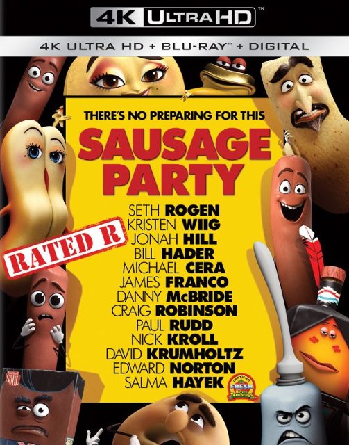 Front Standard. Sausage Party [Includes Digital Copy] [4K Ultra HD Blu-ray/Blu-ray] [2016].