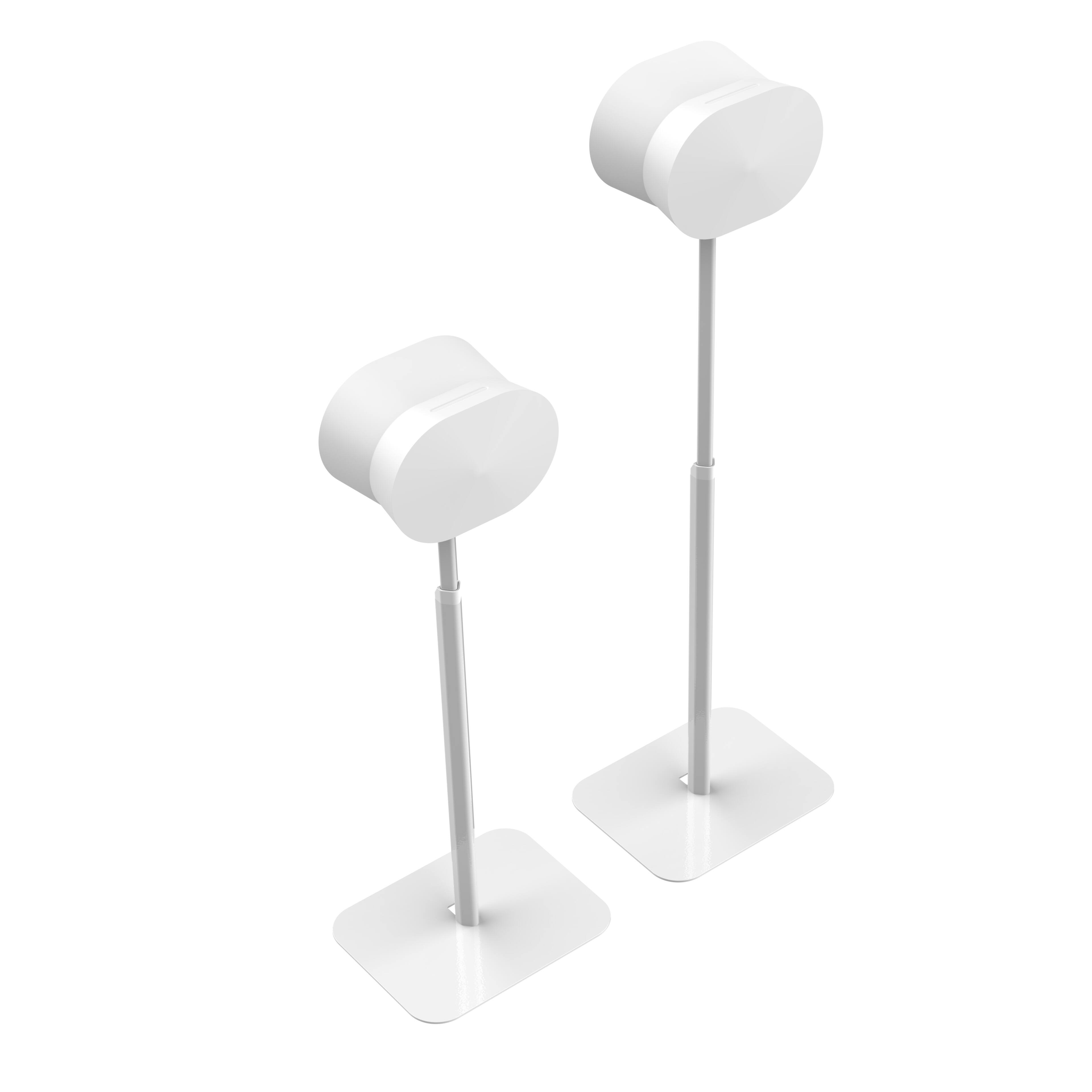 Angle. Flexson - FLEXSON Essentials Adjustable Floor Stands for Sonos Era 300 (White, Pair) - "NA".