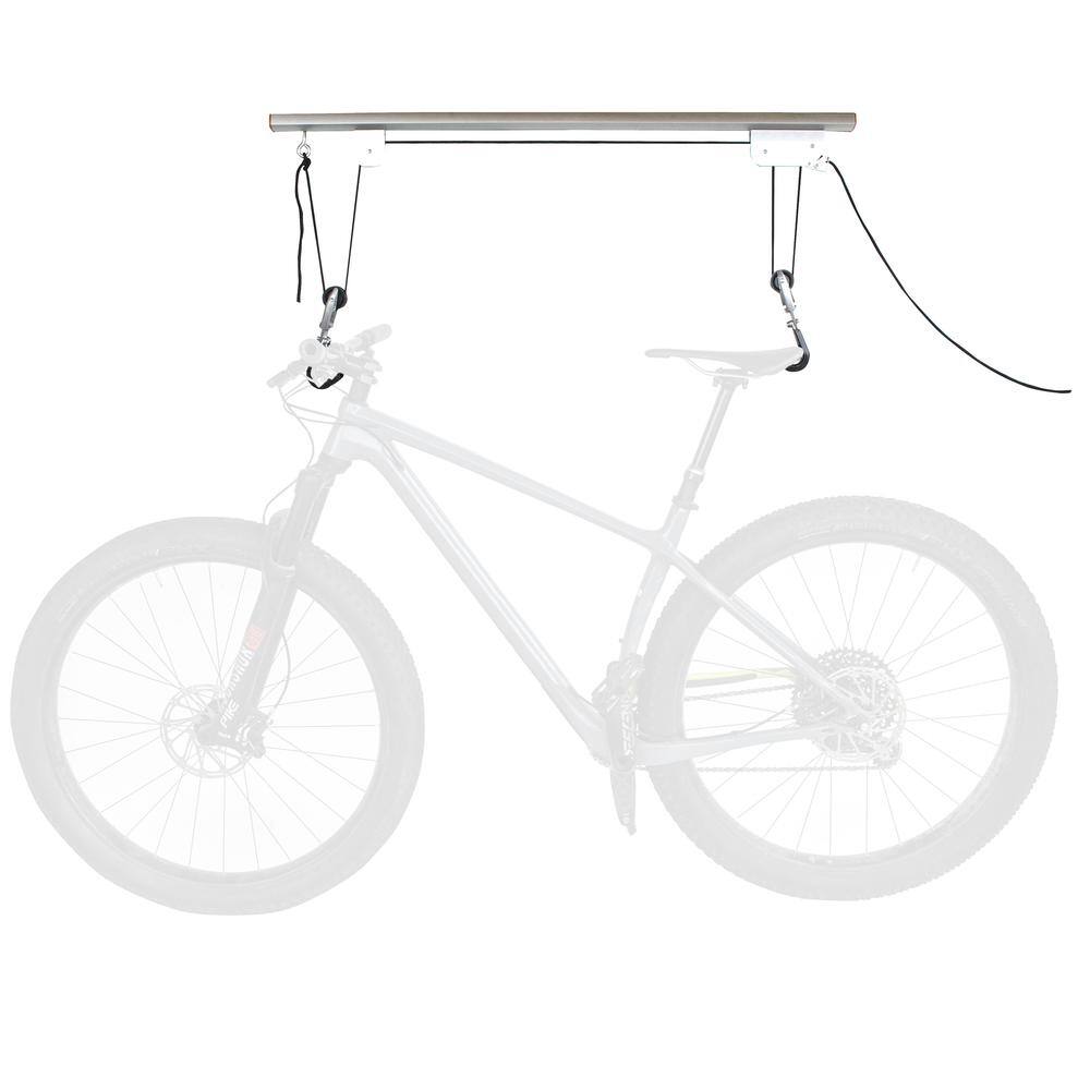 Angle. Sportsman Pro-Series - Ceiling Mount Aluminum Bicycle Lift - Silver.