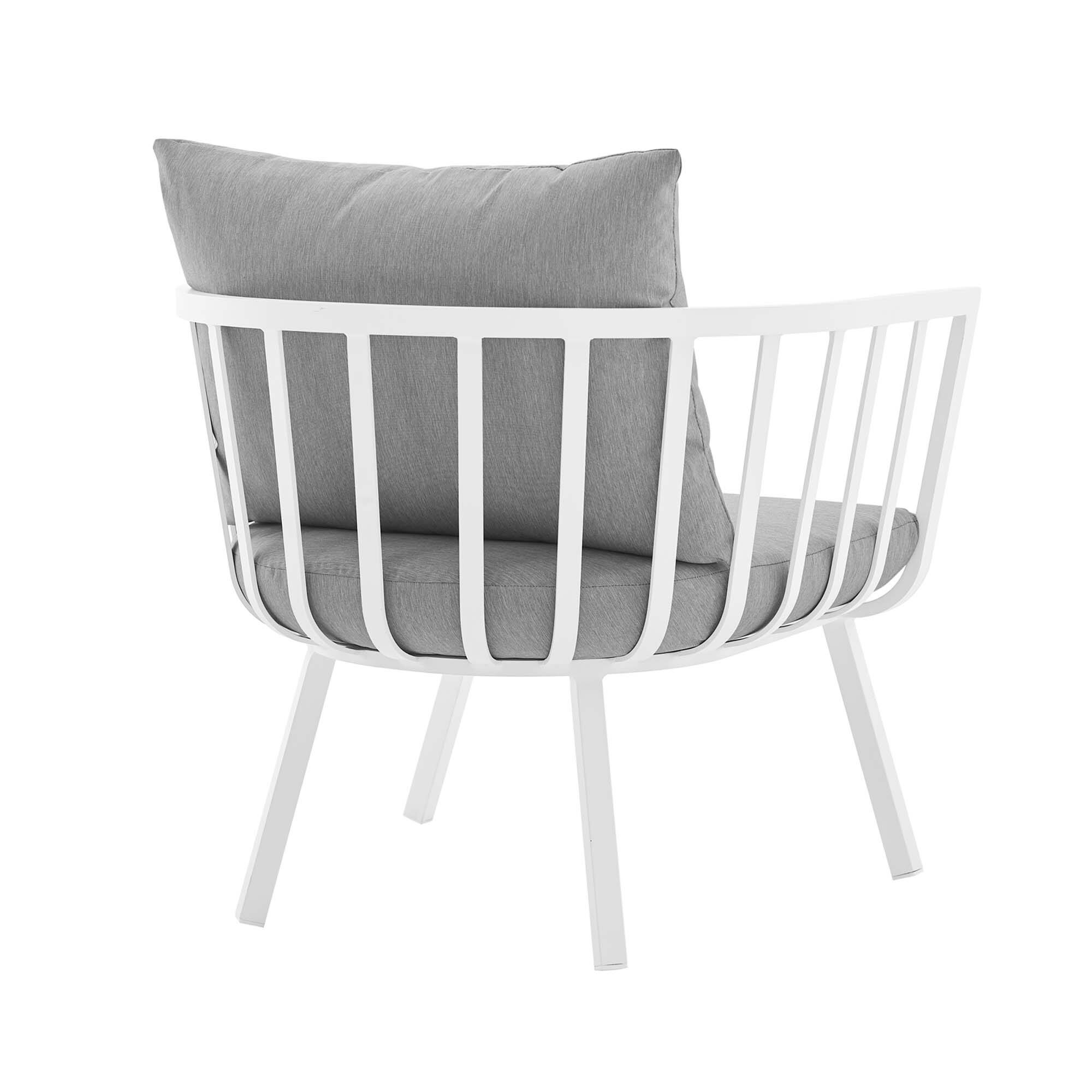 Alt View 1. Modway - Riverside Outdoor Patio Aluminum Armchair by Modway - White Gray.