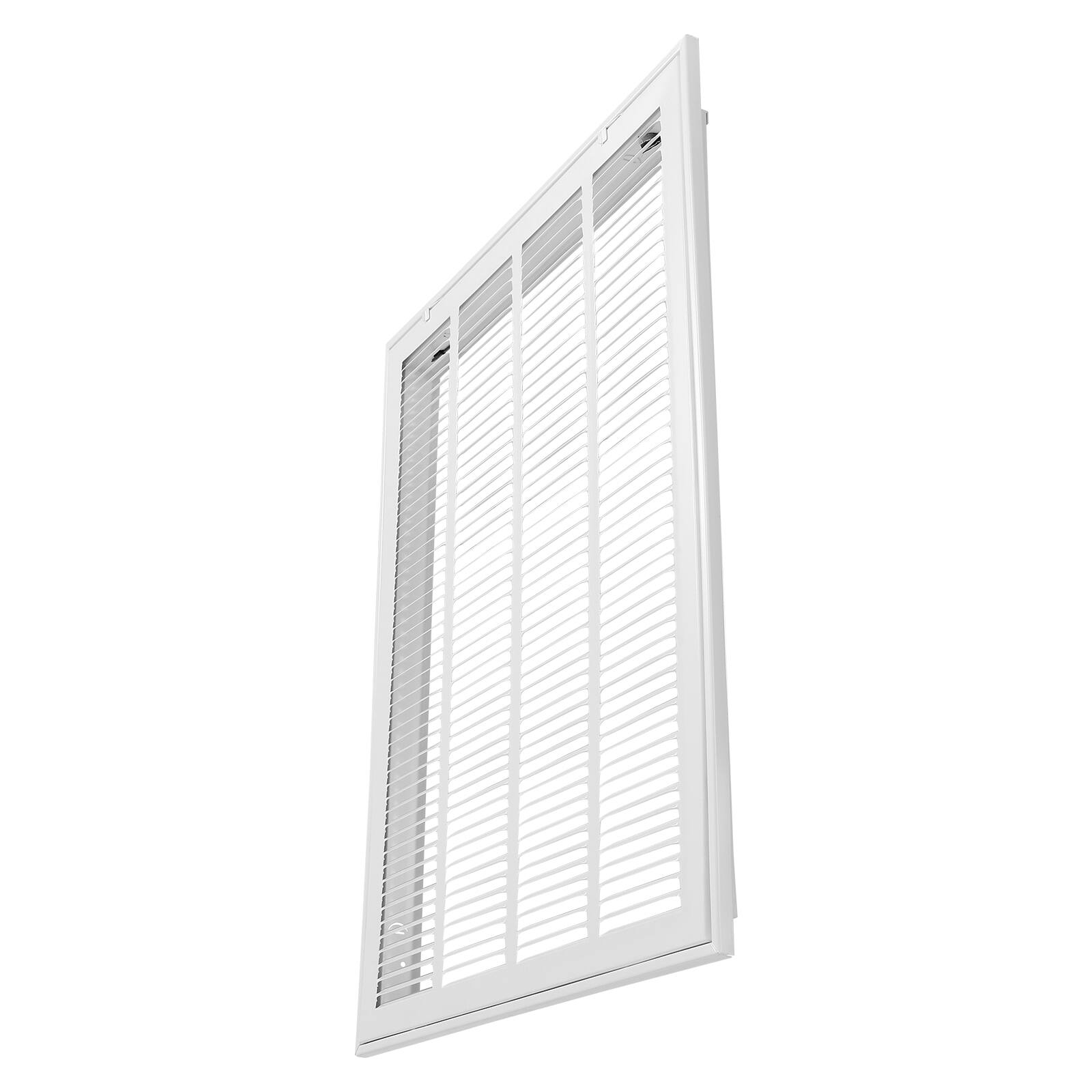 Alt View 5. VEVOR - Return Air Filter Grille, Fits W20 x H25 Inch Duct Opening, Filter Not Included, Return Air Vent Cover for Wall - White.