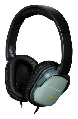 Front Standard. Panasonic - Noise-Canceling Headphones - Green.