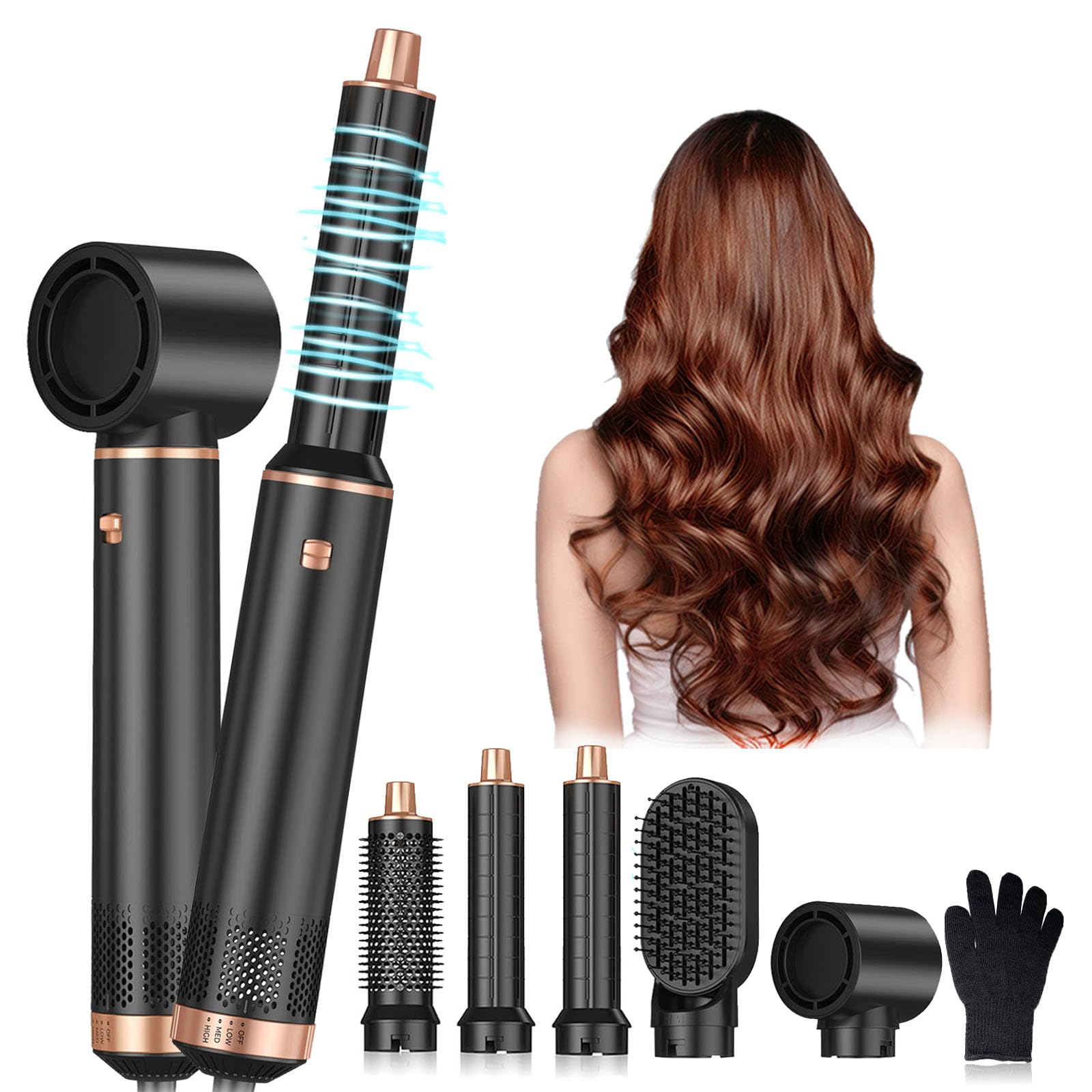 The Best Inks - Professional Ceramic Travel Hair Dryer Professional Grade with Advanced Technology for Fast Drying - Black Rose Gold