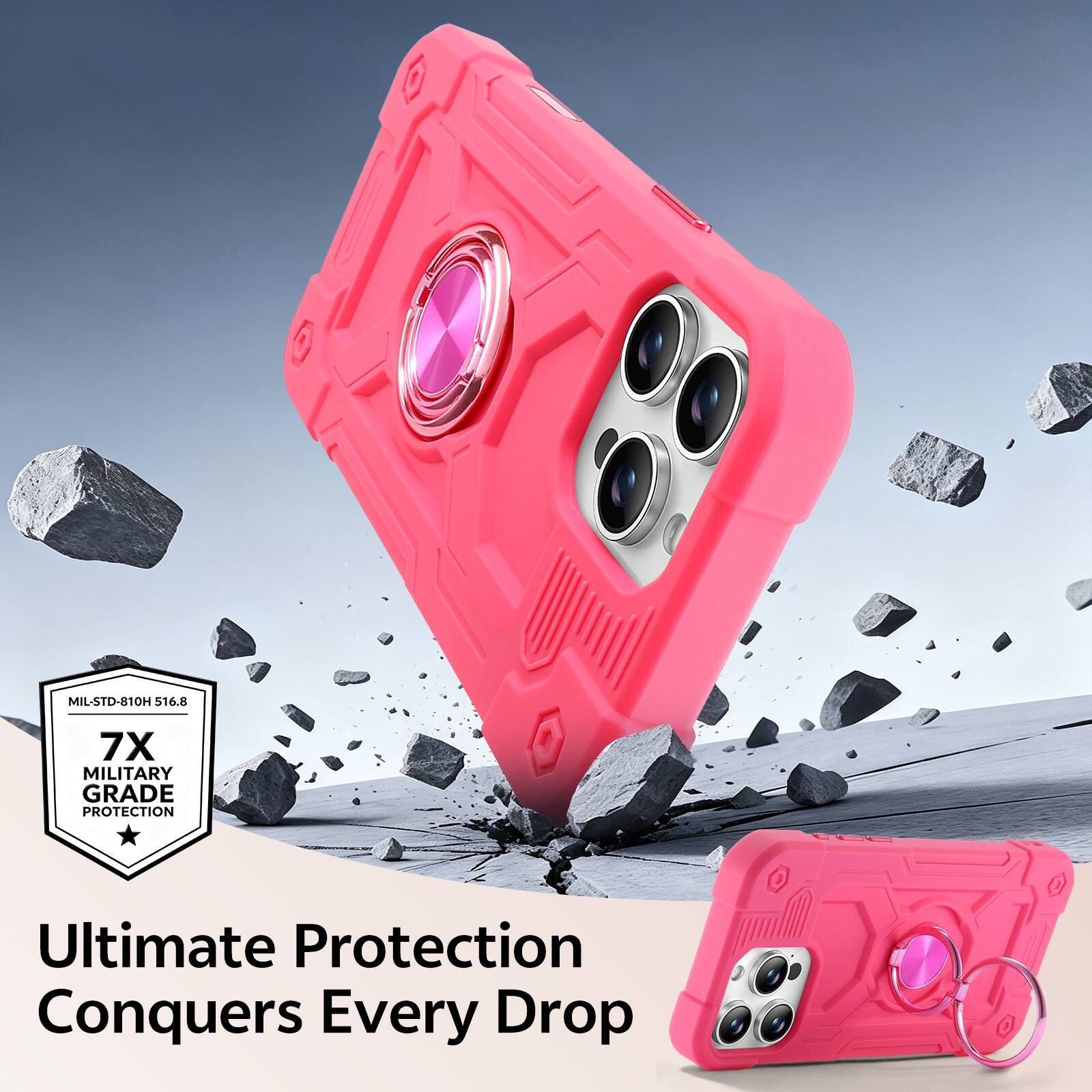 MIL-STD-810H 516.8 7X MILITARY GRADE PROTECTION Ultimate Protection Conquers Every Drop