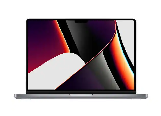 Front. Apple - Apple MacBook Pro (14-inch, Apple M1 Pro chip with 10-core CPU and 16-core GPU, 16GB RAM, 1TB SSD) - Space Gray (Spanish - Space Gray.