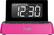 Front Standard. ivee - Digit Voice-Activated Alarm Clock - Pink.