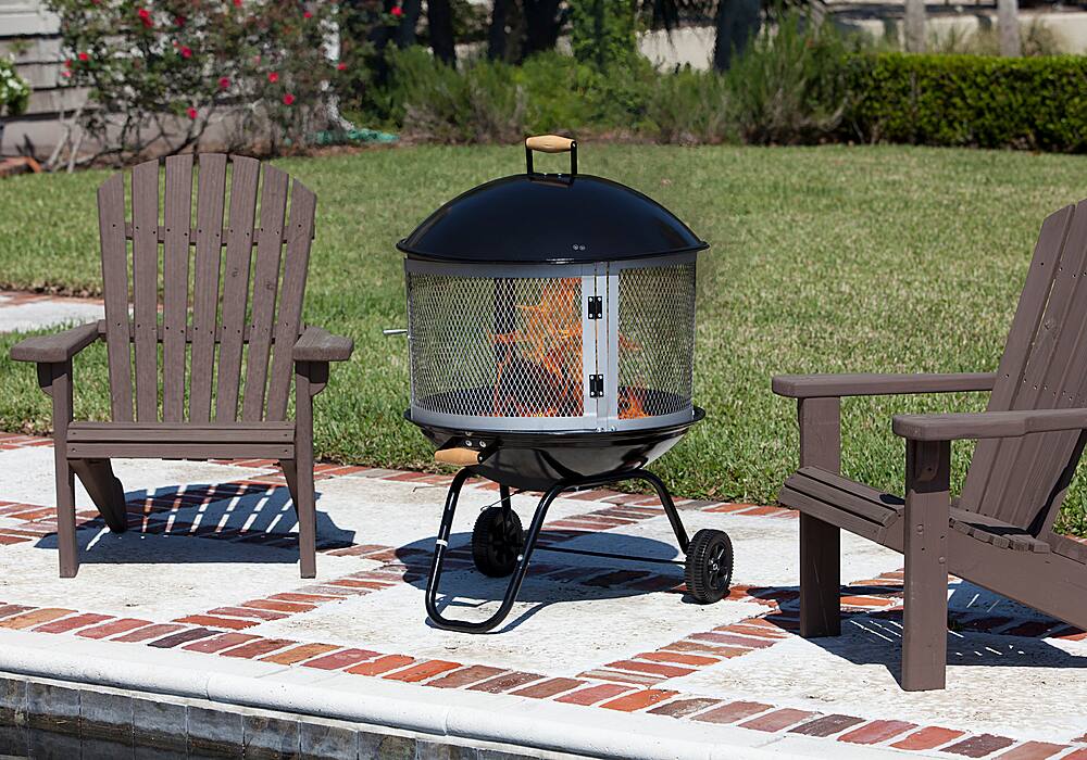 Alt View 19. Fire Sense - Bessemer Patio Fireplace - Black.
