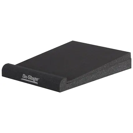 Front. On-Stage - Foam Speaker Platforms Medium (2-Pack) - Black.