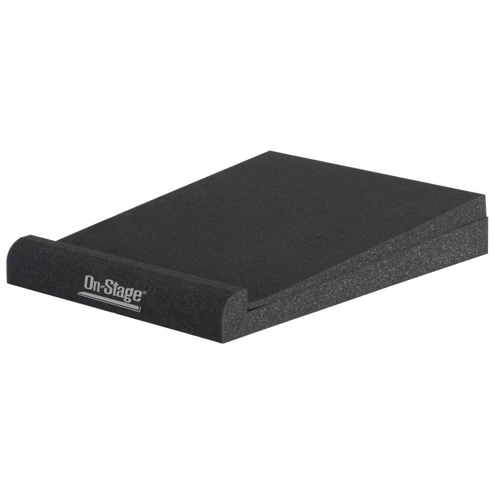 Front. On-Stage - Foam Speaker Platforms Medium (2-Pack) - Black.