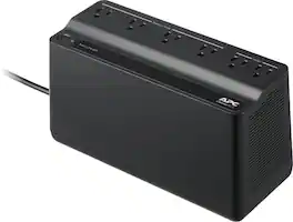 APC - UPS Battery Backup, 450VA/255W, Tower/Wall Mount, 6 Outlets, LED Indicator - Black