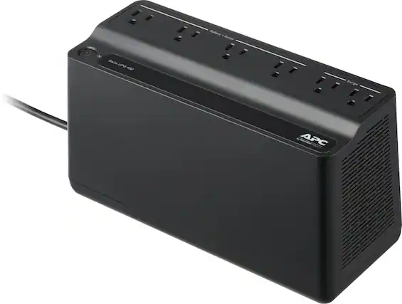 Alt View 11. APC - Back-UPS 450VA 6-Outlet Battery Back-Up and Surge Protector - Black.