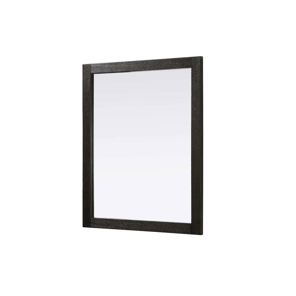 Alt View 3. Elegant Kitchen and Bath - Noah Wooden Rectangle Mirror 30 x 36 in Chocolate Oak - Chocolate Oak.