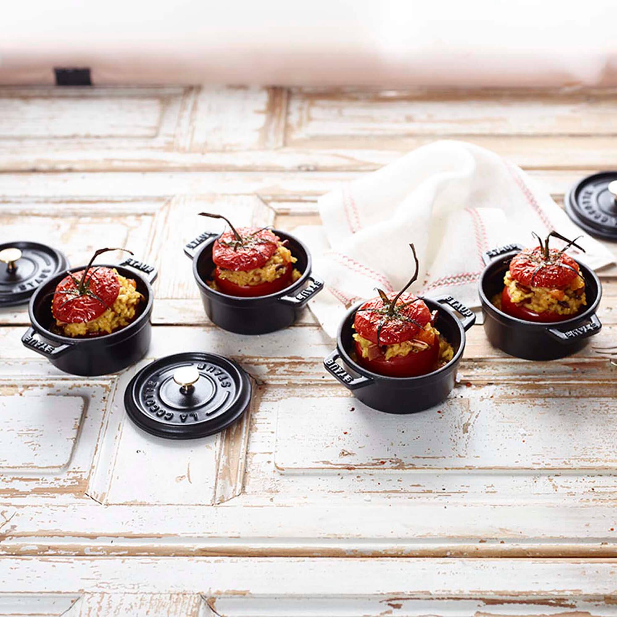 Staub Cast Iron 0.275 qt Mini Round Dutch Oven - Thumbnail 4