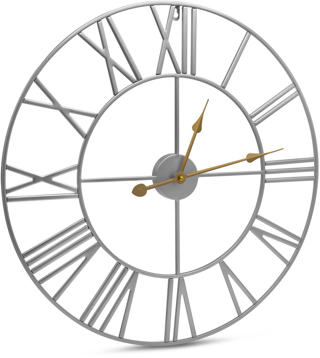 Alt View 2. Sorbus - Sorbus Large Wall Clock for Living Room Decor – Easy to Hang 24-Inch Big Wall Clock – Metal Wall Art – Analog Wall Clock - Silver.