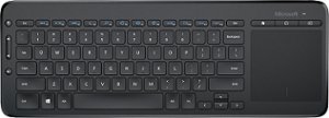 Microsoft - Wireless All-In-One Media Keyboard - Black - Front_Zoom