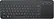 Front. Microsoft - All-In-One Media Wireless Keyboard with Track Pad - Black.