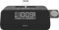 Front Zoom. iHome - FM Docking Dual-Alarm Clock Radio with Apple Watch Charger - Black.