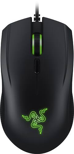 Razer - Abyssus USB Optical Mouse - Black - Larger Front