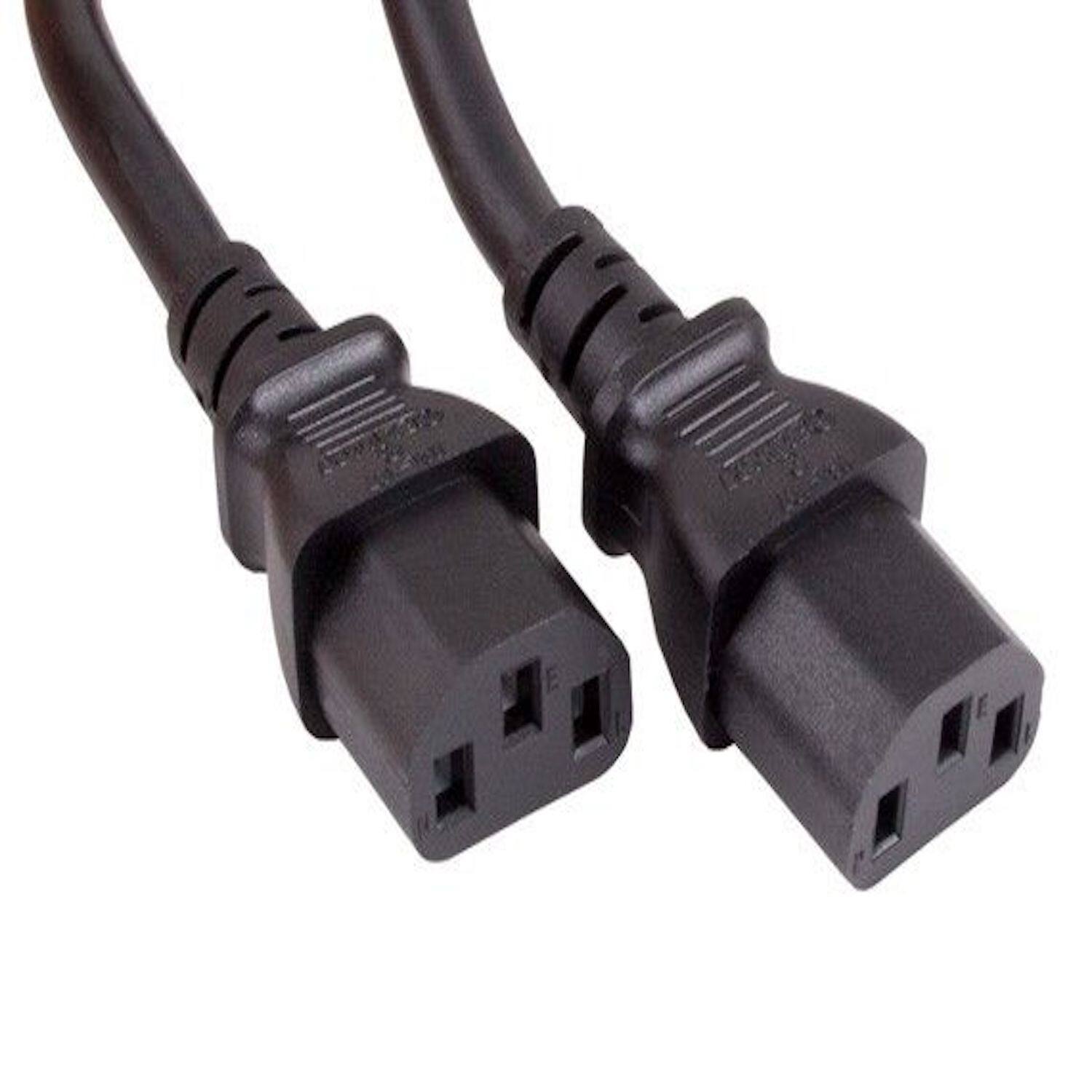Left. Sanoxy - SANOXY Cables and Adapters; 10ft 18 AWG Universal Power Cord Splitter Cable (NEMA 5-15P to IEC320 C13 x 2), Black - Black.