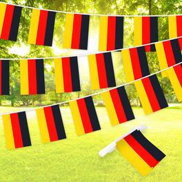 G128 - Germany Flag Bunting Banner, 38 Mini Flags, 33 ft String, 8.2 x 5.5 in - Assorted Colors