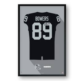 Sporticulture - Brock Bowers Las Vegas Raiders Framed 14" x 20" Jersey Art Print - Multicolor