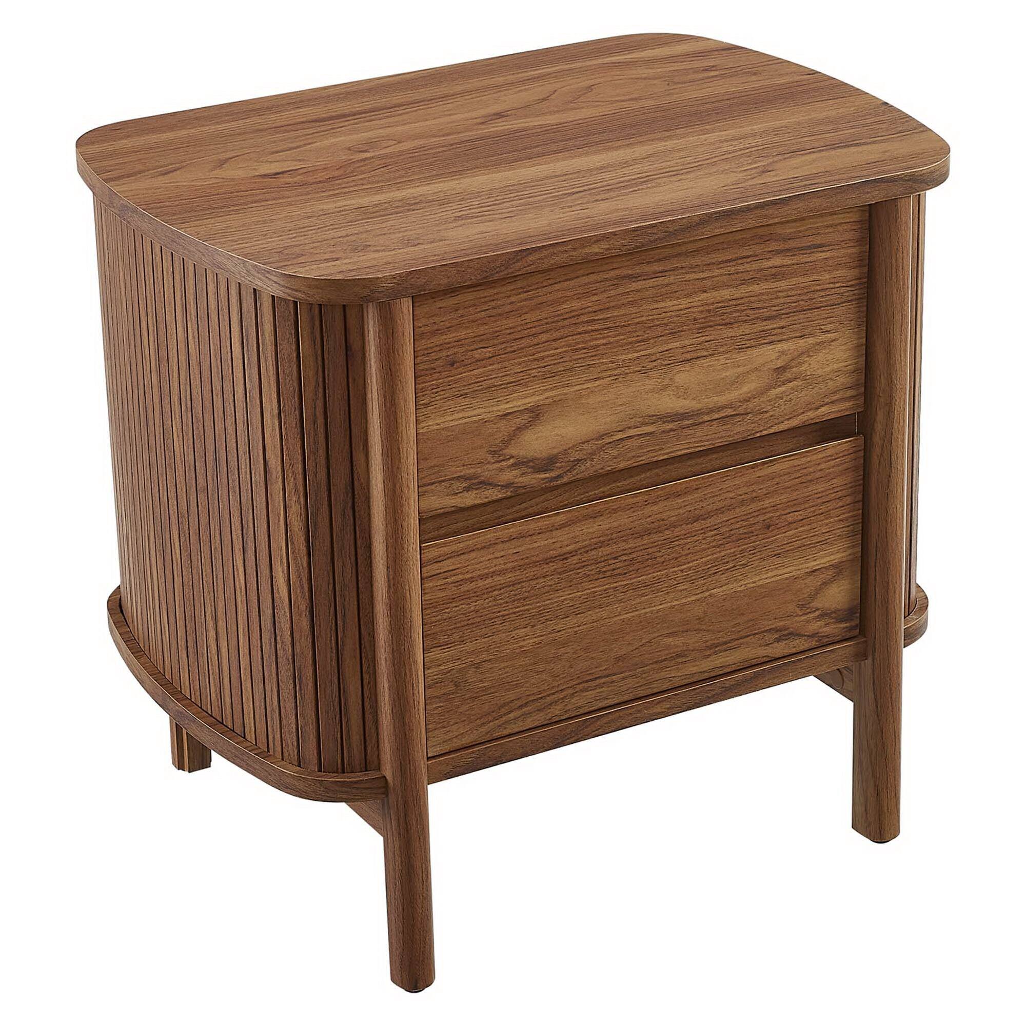 Alt View 2. Modway - Cadence 2-Drawer Nightstand by Modway - Walnut.