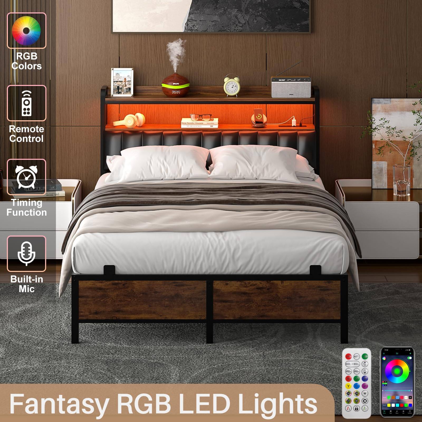 RGB Colors - Remote Control - Timing Function - Built-in Mic - Fantasy RGB LED Lights