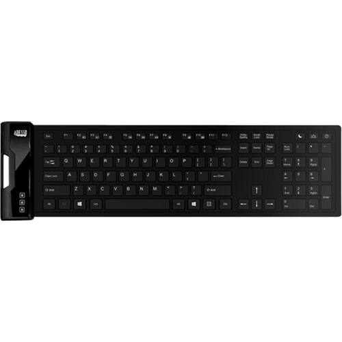 Alt View 13. Adesso - SlimTouch AKB-232UB Full-size Wired Membrane Keyboard - Black.