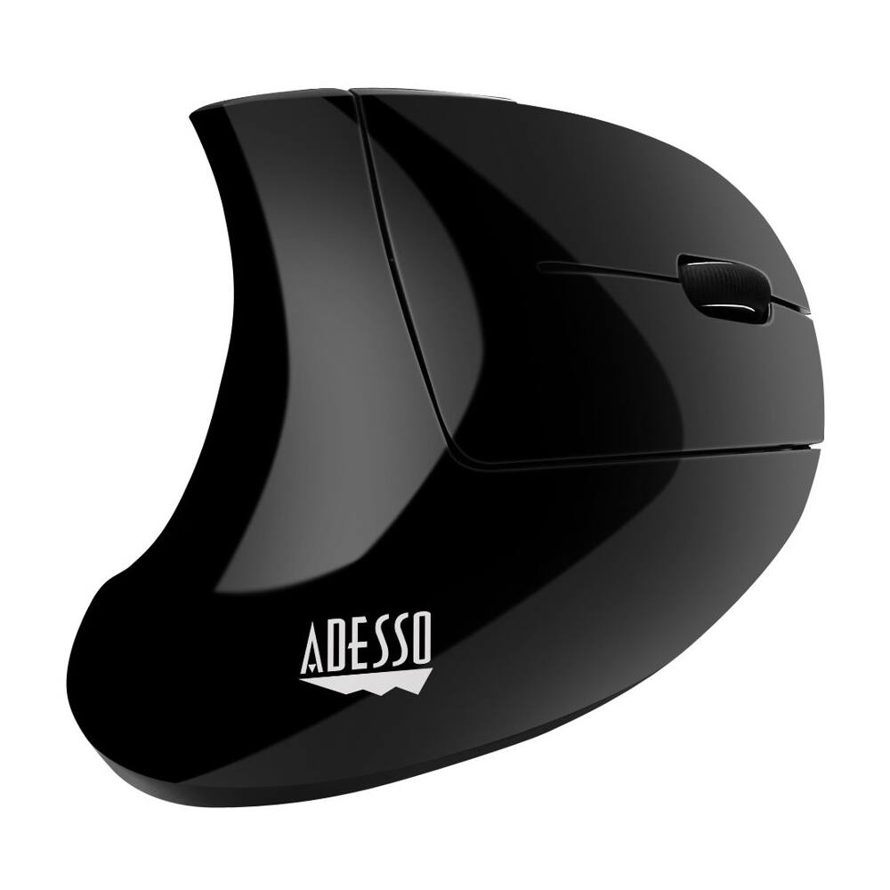 Alt View 19. Adesso - iMouse Wireless Optical Ergonomic Mouse - Black.