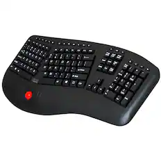 Angle. Adesso - Tru-Form WKB-3500UB Ergonomic Wireless Membrane Keyboard - Black.