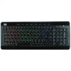 Front. Adesso - SlimTouch Keyboard - Black.