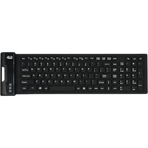 Front. Adesso - SlimTouch Keyboard - Black.