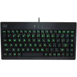 Adesso - SlimTouch AKB-110EB TKL Wired Membrane Keyboard - Black - Front_Zoom