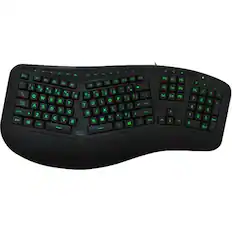 Front. Adesso - Tru-Form Keyboard - Black.