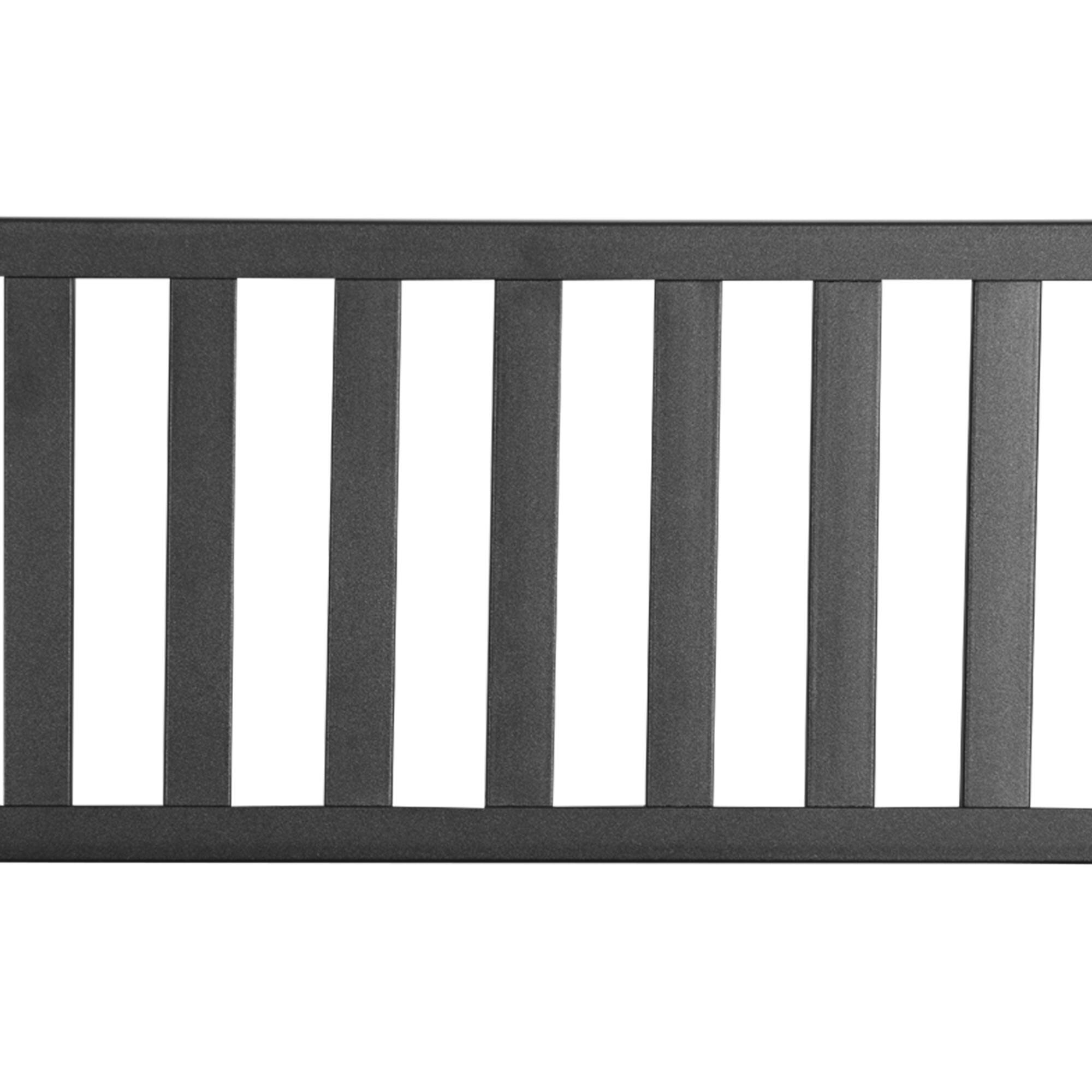 Alt View 8. Outsunny - 50" Outdoor Garden Bench, Patio Bench with Slatted Seat, Metal Porch Bench for Backyard, Poolside, Lawn - Black.
