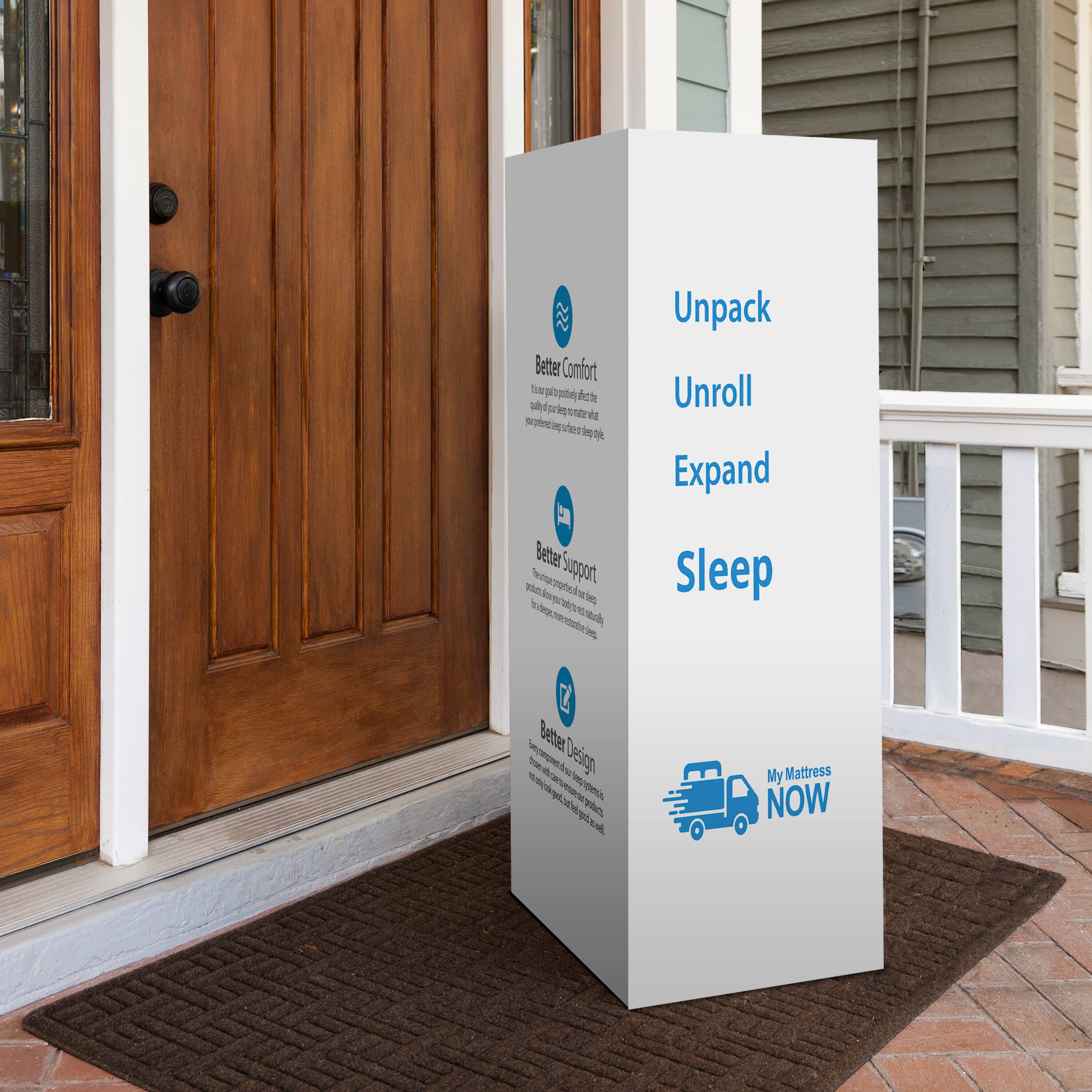 Better Comfort  
Unpack  
Unroll  
Expand  
Sleep  

Better Support  
Better Design  

My Mattress NOW