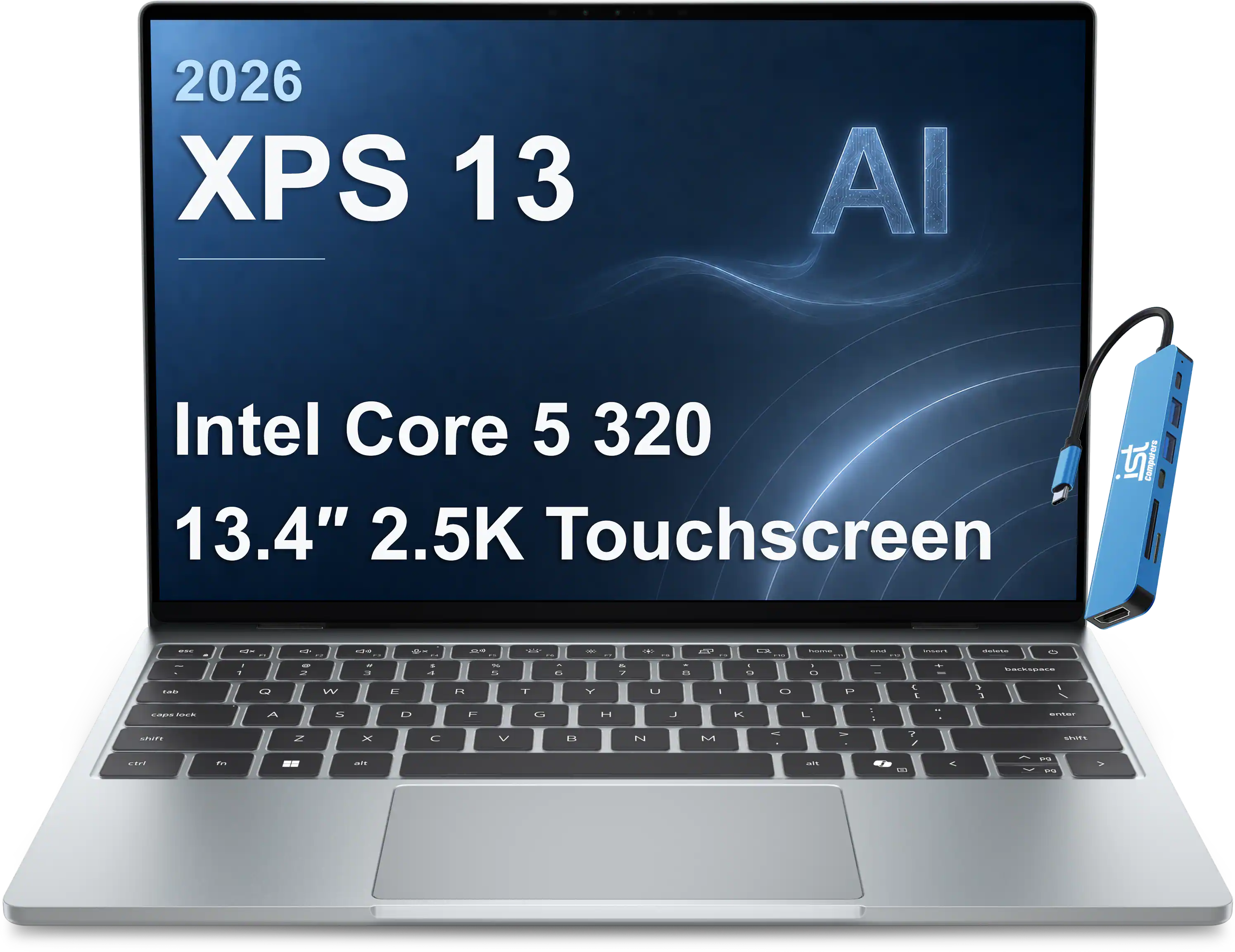 2026 XPS 13  
AI  
Intel Core 5 320  
13.4" 2.5K Touchscreen
