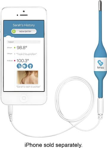 Kinsa - Smart Thermometer - Blue - Larger Front
