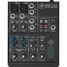 Front. Mackie - VLZ4 Series 4-Channel Mixer - Black.