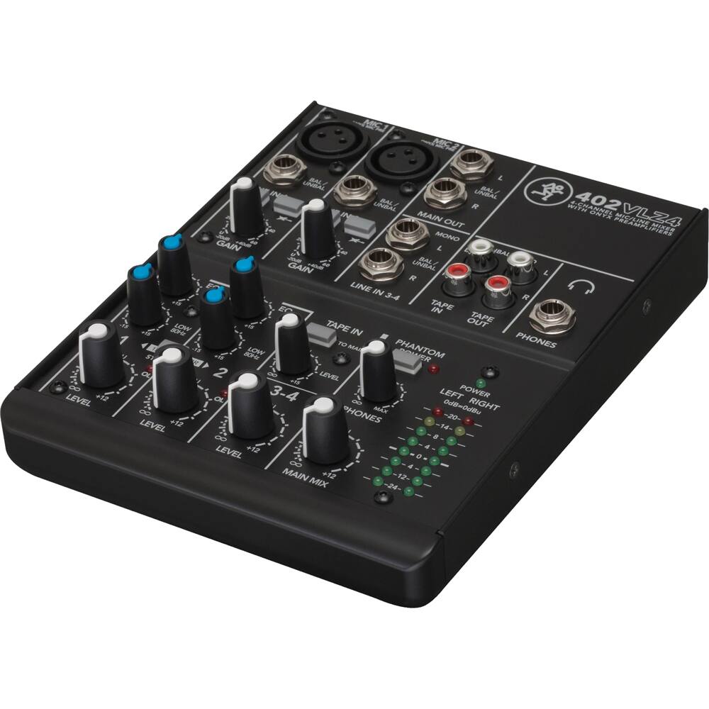 Left. Mackie - VLZ4 Series 4-Channel Mixer - Black.