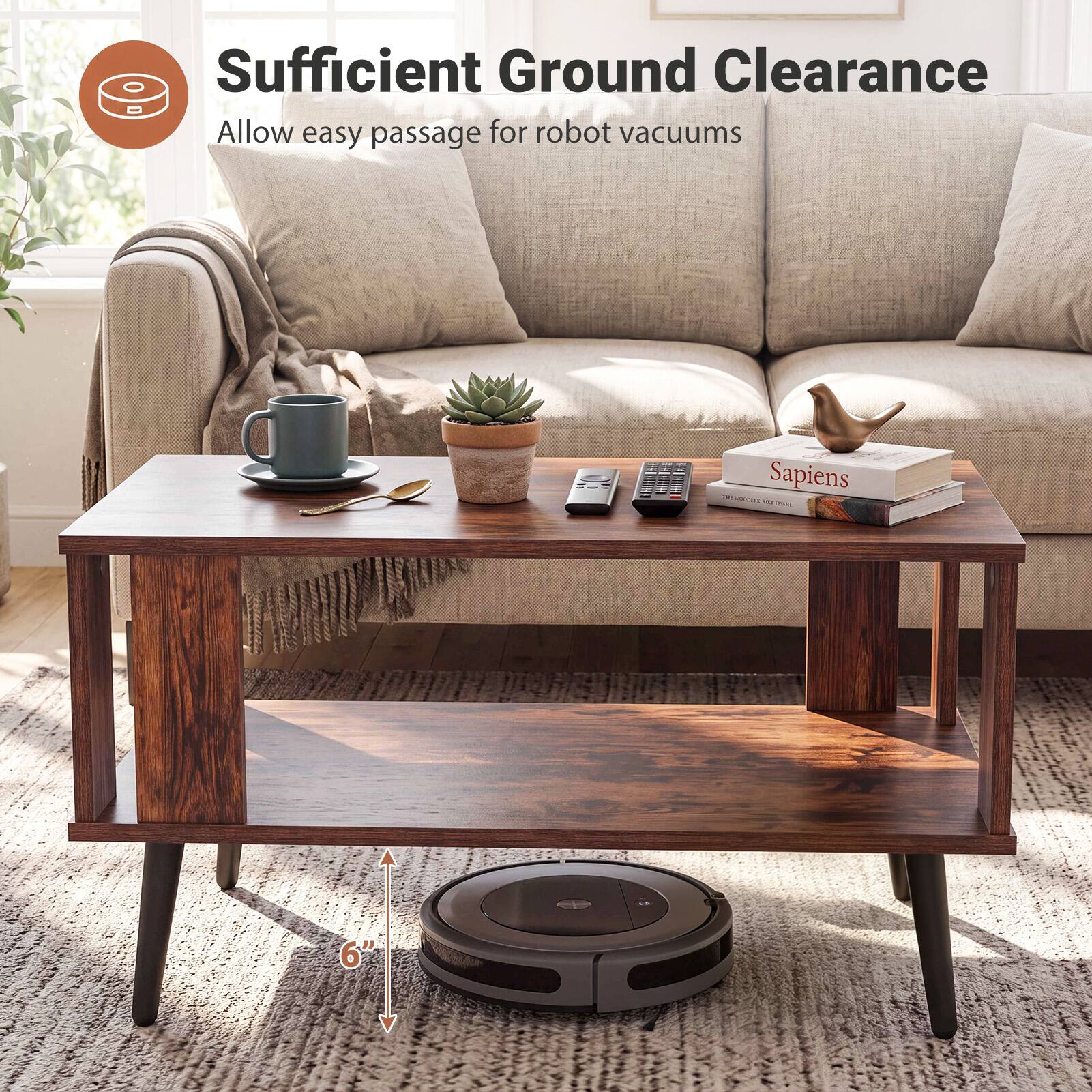 Sufficient Ground Clearance  
Allow easy passage for robot vacuums

TYL Sapiens SMATE 15%